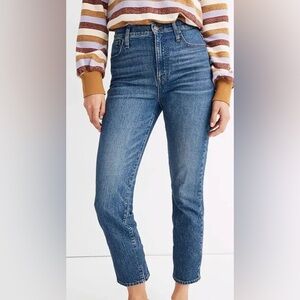 MADEWELL Straight Leg Women's Jeans in Medium Blue